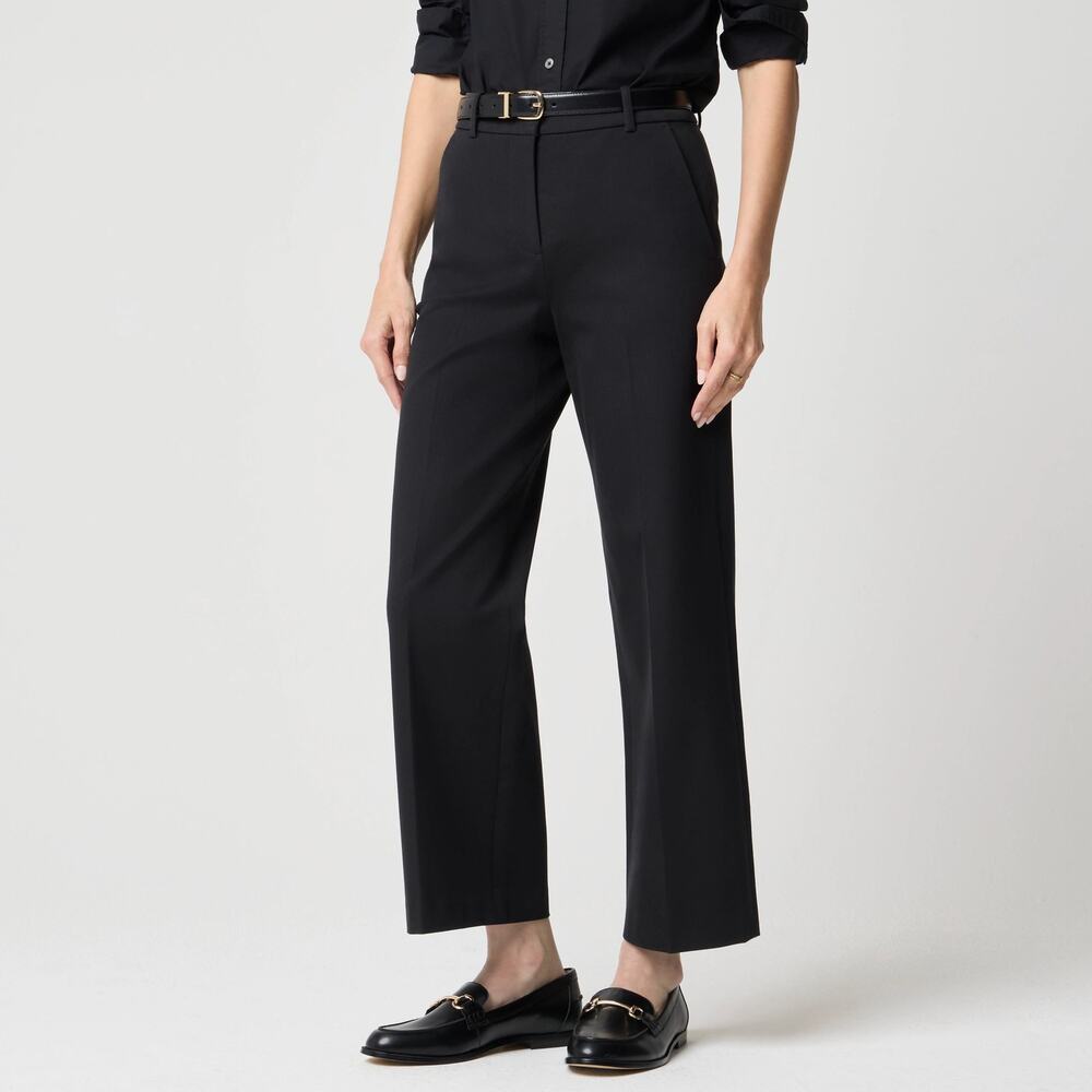 J.Crew Cropped Wide-Leg Pant in 365 Crepe